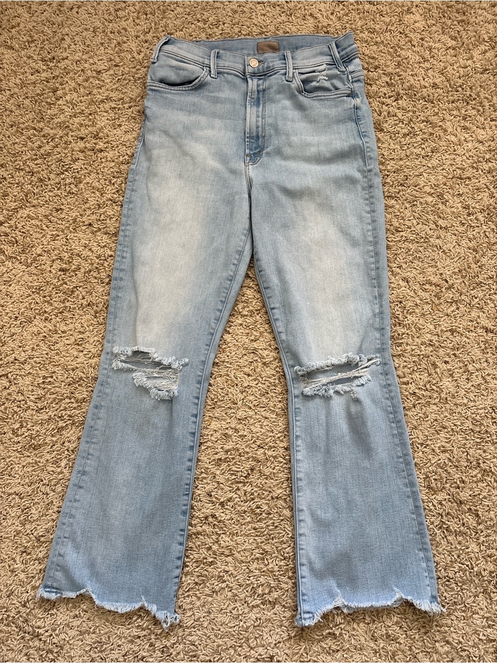 MOTHER The Hustler Ankle Fray Sz 29 Petal Plucker